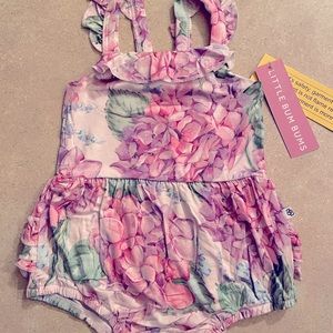 Little bum bum Hydrangea Bubble Romper 9-12 month